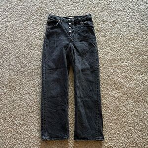 Women’s Levi’s Ribcage Straight Ankle Black Jean